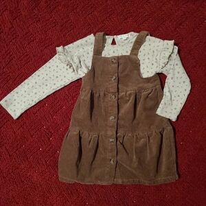 Chelsea and Violet 4t corduroy pinafore set for fall